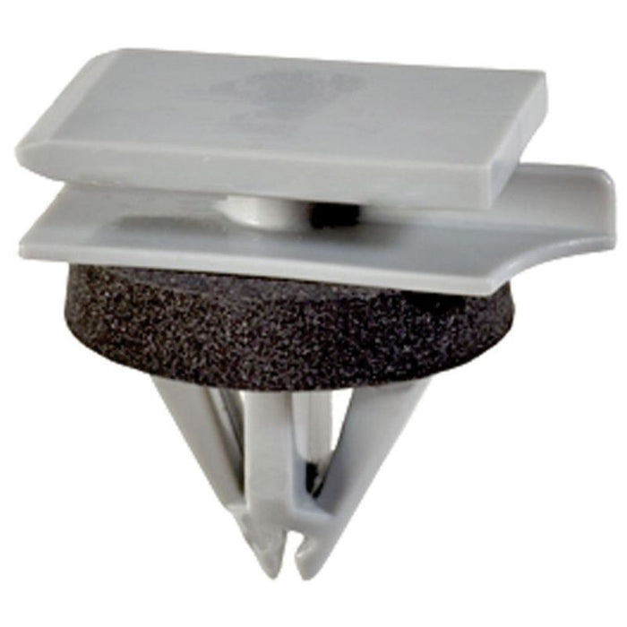 Auveco 21669 Bumper Molding Clip, (12 x 20 mm Top x 12 x 24 mm Bottom) Head, Nylon, Gray