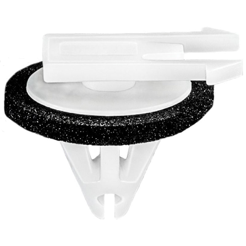 21825 Molding Clip, (8 x 18 mm Top x 15 mm Dia Bottom) Head, Nylon, White