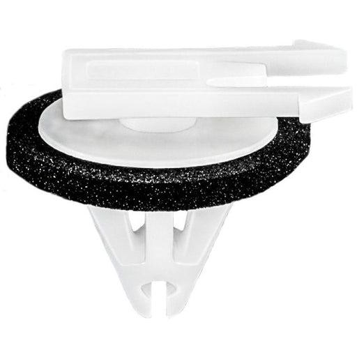 Auveco 21825 Molding Clip, (8 x 18 mm Top x 15 mm Dia Bottom) Head, Nylon, White