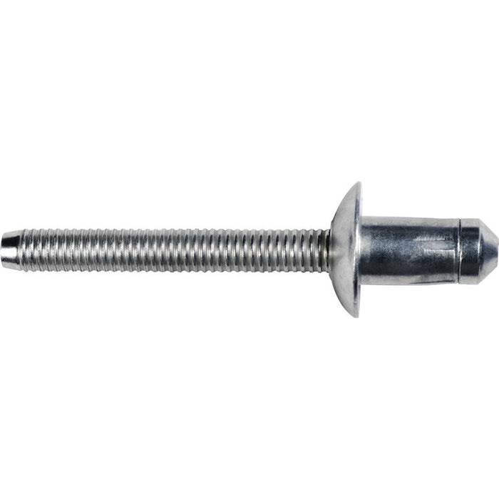 Auveco 22067 Specialty Rivet, 1/4 in Dia x 0.06 to 0.138 in Grip Range, Steel, Zinc