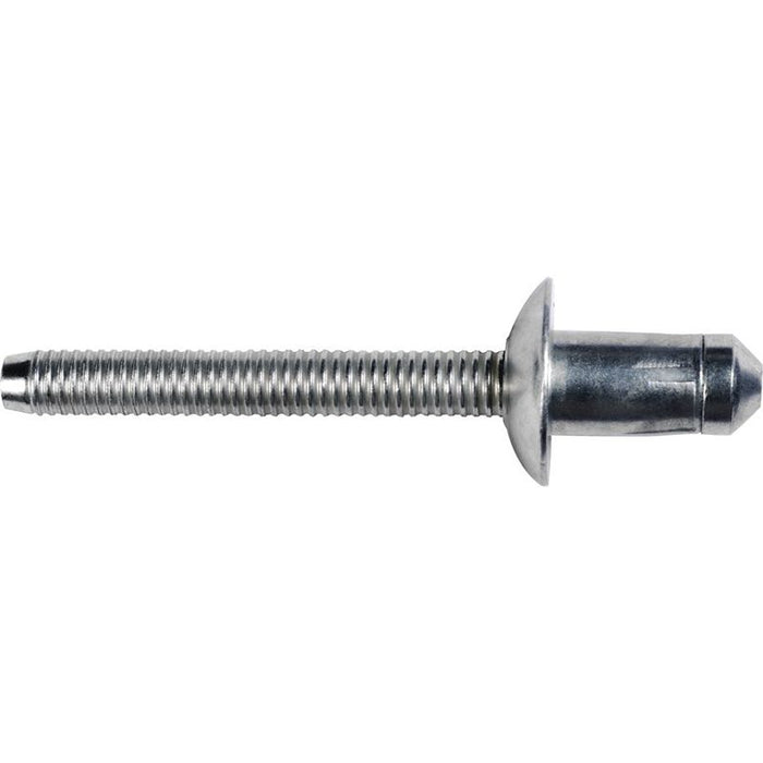 Auveco 22067 Specialty Rivet, 1/4 in Dia x 0.06 to 0.138 in Grip Range, Steel, Zinc