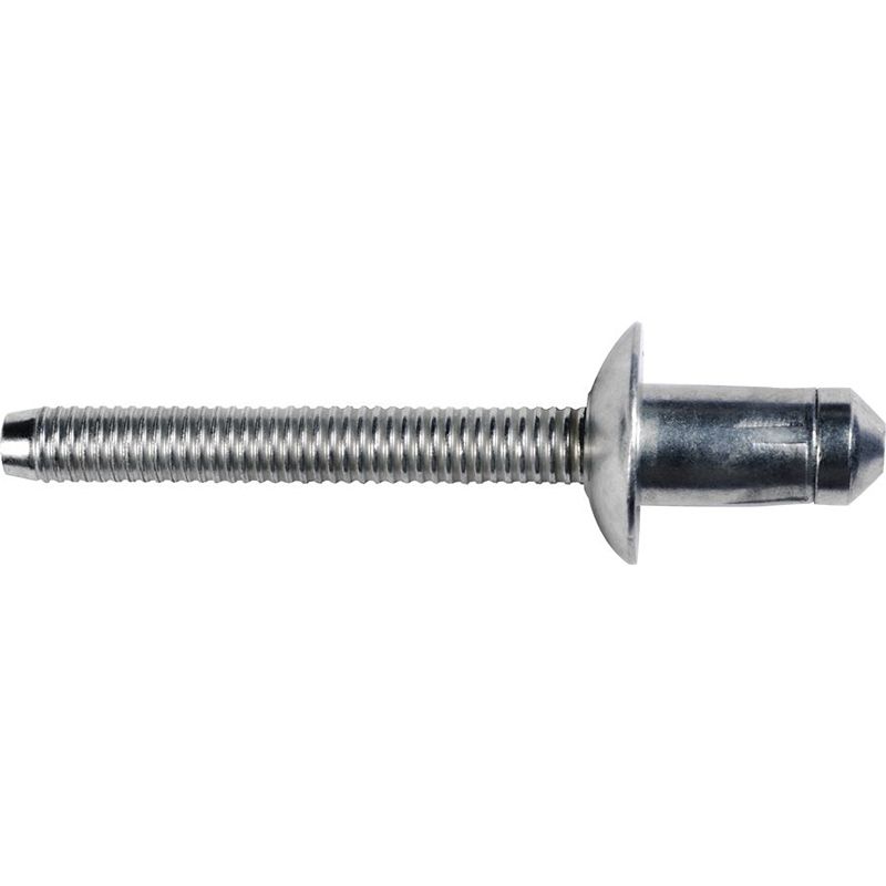 22067 Specialty Rivet, 1/4 in Dia x 0.06 to 0.138 in Grip Range, Steel, Zinc