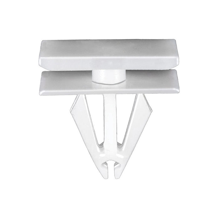 Auveco 22099 Wheel Opening and Rocker Molding Clip, (12 x 20 mm Top and Bottom) Head, Nylon, White