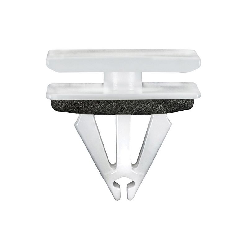 Auveco 22124 Rocker Panel and Door Molding Clip, (12 x 20 mm Top and Bottom) Head, Nylon, White