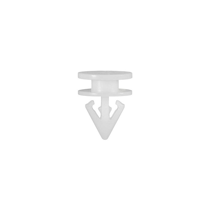 Auveco 22994 Door Trim Applique Clip, (10 mm Dia Top and Bottom) Head, Nylon, White — view 2