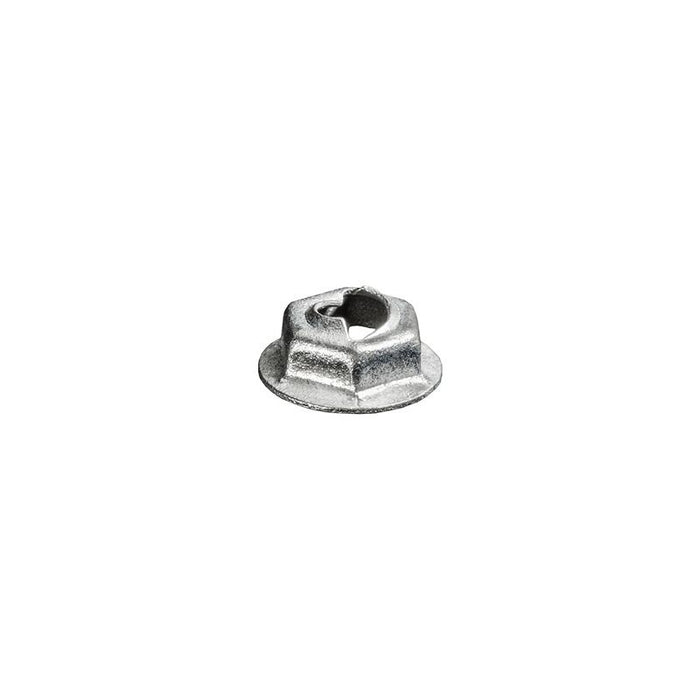 Auveco 2897 Hex Washer Thread Cutting Nut, 1/4 in Stud x 1/4 in Across Flats, Zinc