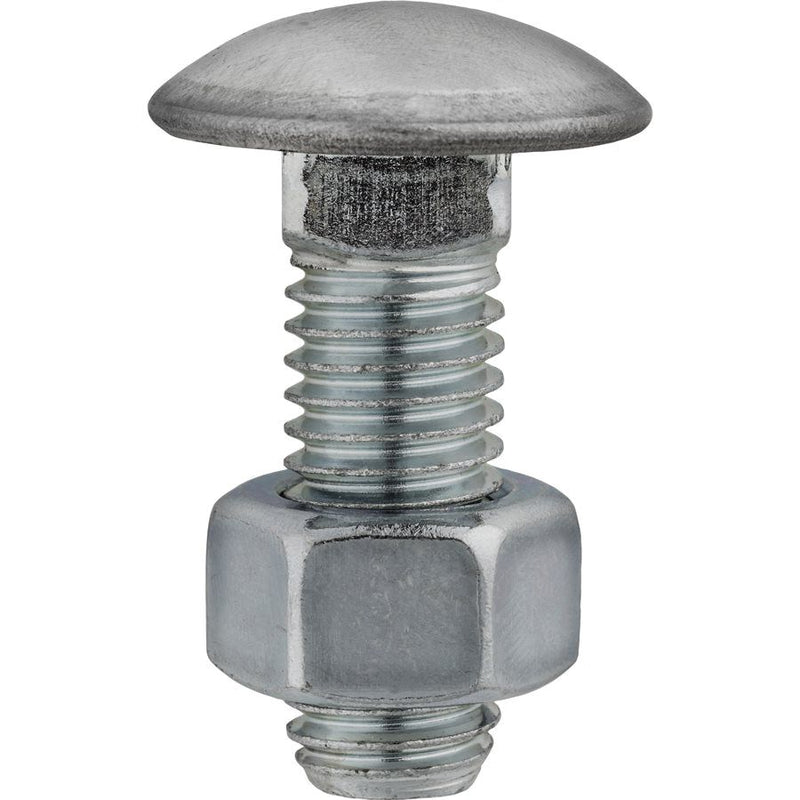 3099 Round Head Bumper Bolt, Stainless Steel Cap/Zinc, 7/16 in Diameter, 1-1/4 in Length