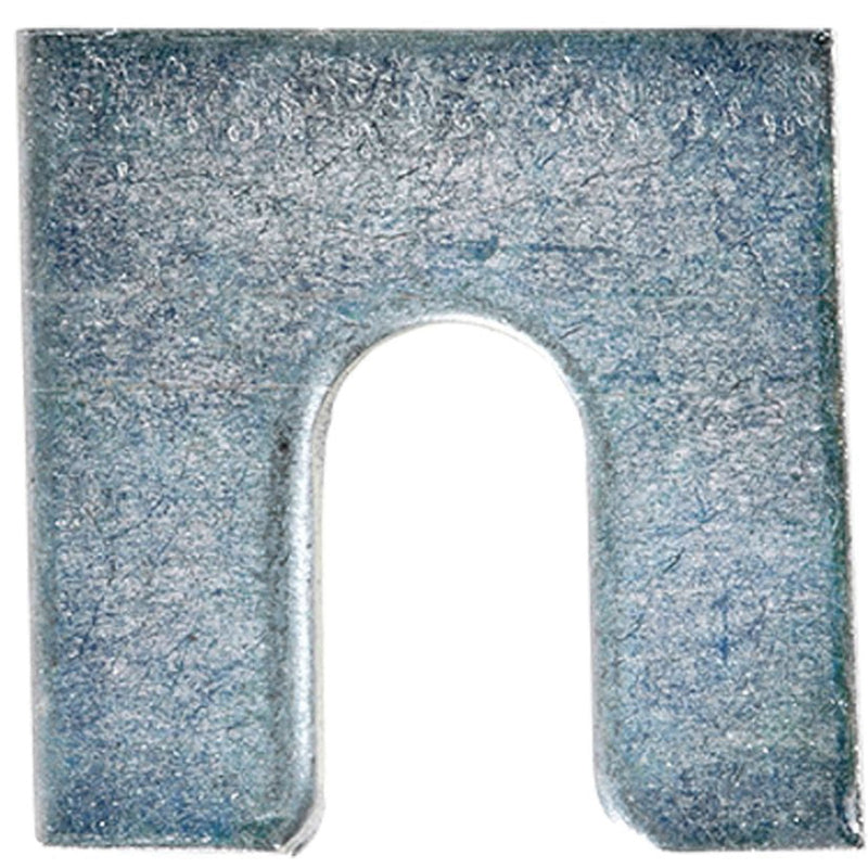 3155 Shim, 1/16 in THK x 3/8 in Slot x 1-1/4 x 1-1/8 in, Zinc