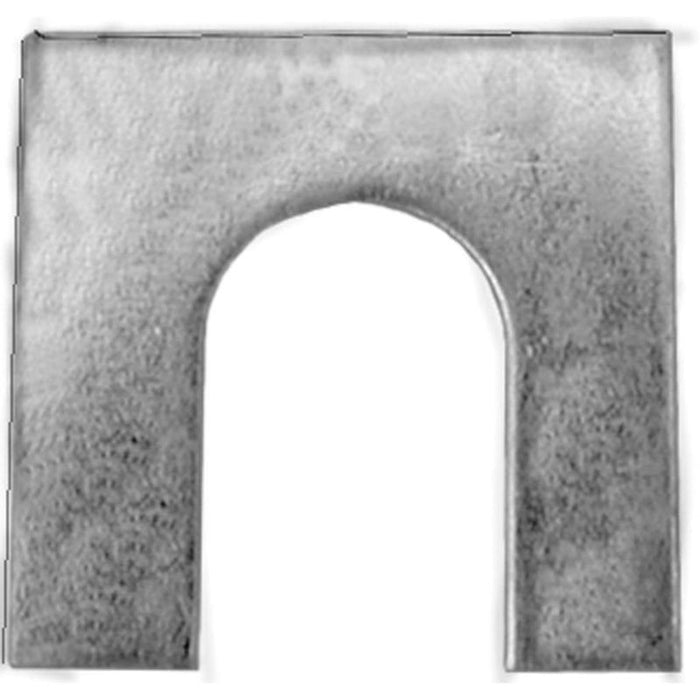 Auveco 5076 Shim, 1/16 in THK x 1/2 in Slot x 1-1/8 x 1-1/8 in, Zinc