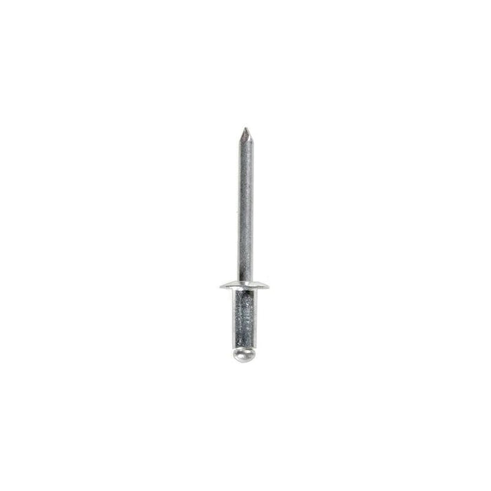 Auveco 8310 Dome Head Blind Pan-L Rivet, 3/16 in Dia x 1/8 to 1/4 in Grip Range, Aluminum Rivet/Mand