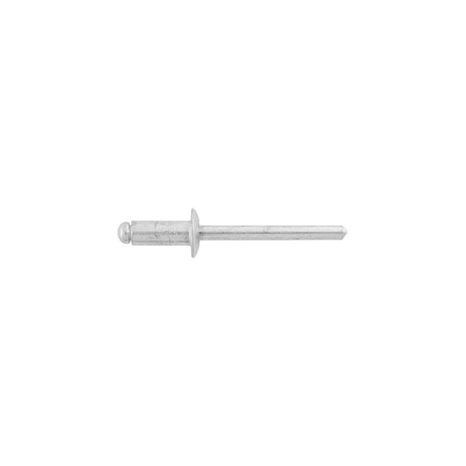 Auveco 8311 Dome Head Blind Pan-L Rivet, 3/16 in Dia x 7/16 in L x 1/8 to 1/4 in Grip Range, Aluminu