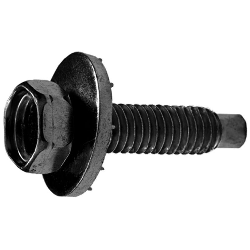 Auveco 8847 Hex Head Sems Dog Point Body Bolt, 5/16 in - 18 TPI Screw x 1-1/4 in L, Black Phosphate