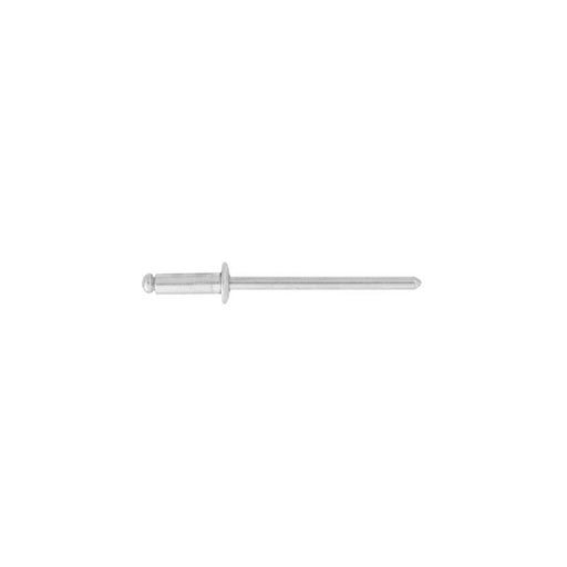 Auveco 8925 Dome Head Blind Pan-L Rivet, 1/8 in Dia x 3/8 in L x 3/16 to 1/4 in Grip Range, Aluminum