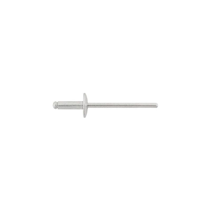 Auveco 8931 Large Dome Head Blind Pan-L Rivet, 1/8 in Dia x 3/8 in L x 3/16 to 1/4 in Grip Range, Al