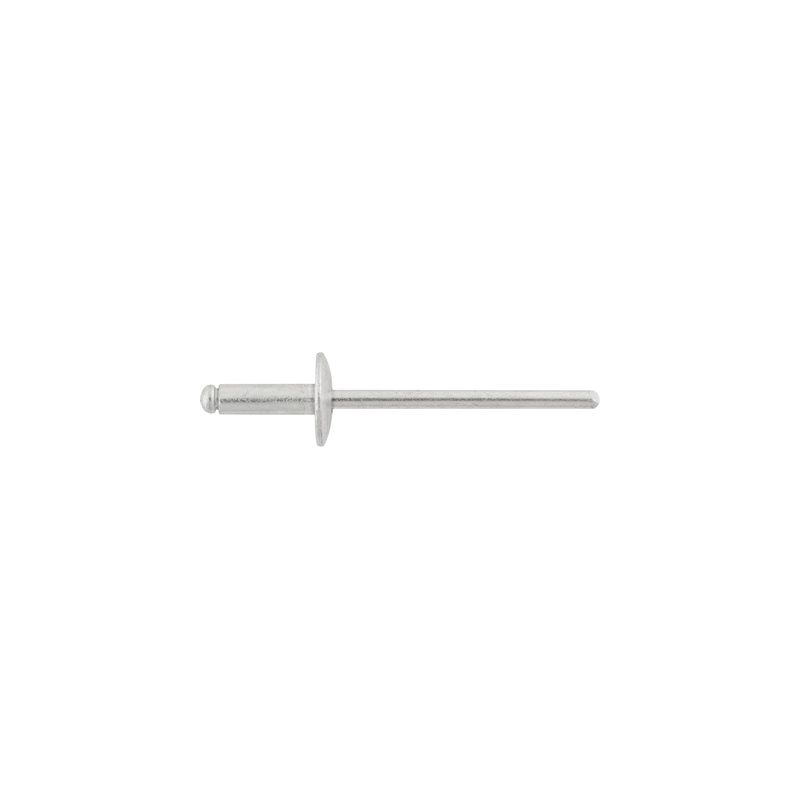 8931 Large Dome Head Blind Pan-L Rivet 1/8 in Dia × 3/8 in L, Aluminum, Silver