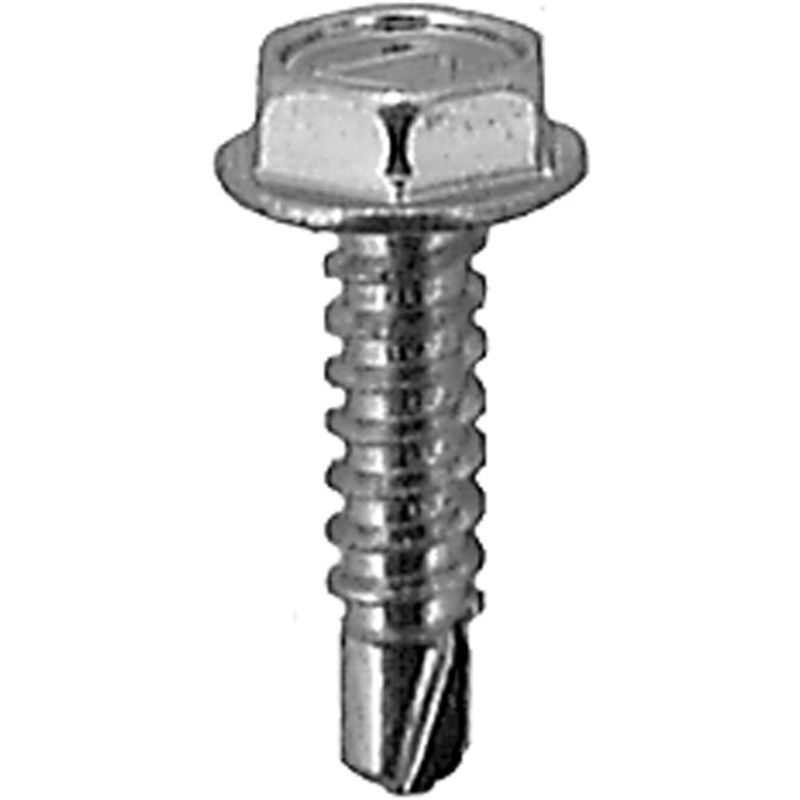 9615 Hex Washer Head Teks Point Tapping Screw, #10 x 3/4 in, Zinc