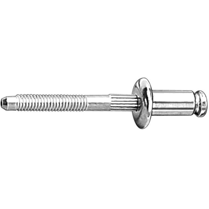 Auveco AP11620 Peel-Type Rivet, 1/4 in Dia x 1/32 to 9/64 in Grip Range, Aluminum Rivet/Steel Mandre