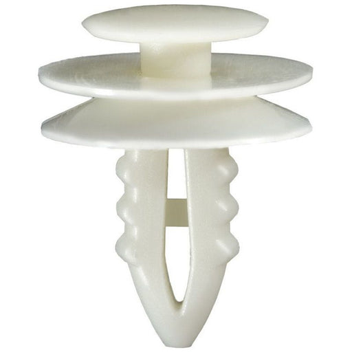 Auveco AP11797 Triple Head Type 10 Interior Trim Panel Retainer, 1/2 in Dia Top Head, Nylon, White