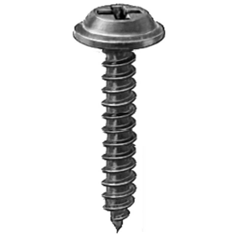 AP12216 Phillips Flat Top Washer Head A/AB Point Tapping Screw #8 x 1 in Black E-Coat