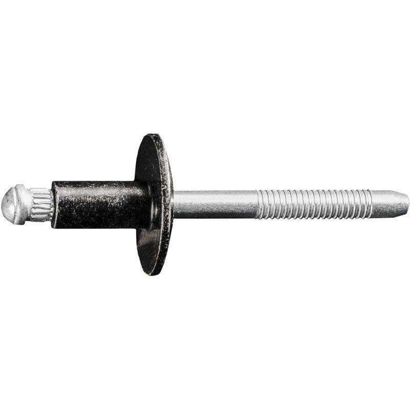 AP12652 Blind Rivet, 1/4 in Dia, Black Steel Rivet/Mandrel