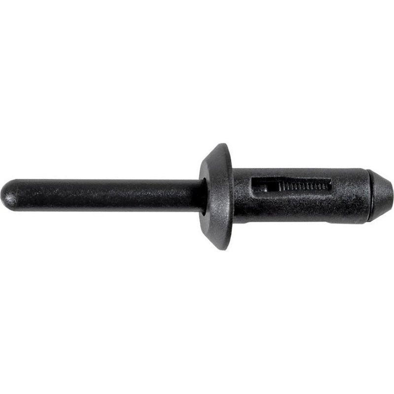 AP13752 Type 1 Rivet, 17/64 in Dia Hole x 25/32 in L x 3/32 to 3/16 in Grip Range, Nylon, Bla