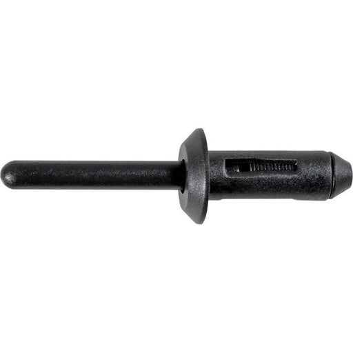Auveco AP13752 Type 1 Rivet, 17/64 in Dia Hole x 25/32 in L x 3/32 to 3/16 in Grip Range, Nylon, Bla