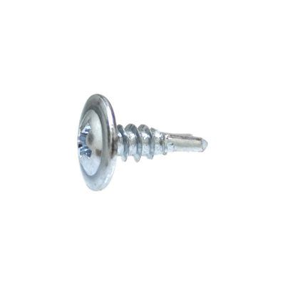 Auveco AP15172 Phillips Washer Head Teks Point Tapping Screw, #8 Screw x 1/2 in L x #2 Drill Point,