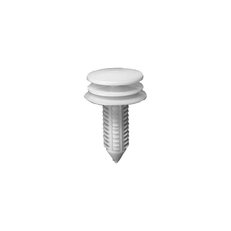 AP16695 Triple Head Type 9 Door Trim Panel Retainer, Nylon White, 18 mm Top x 20 mm Bottom