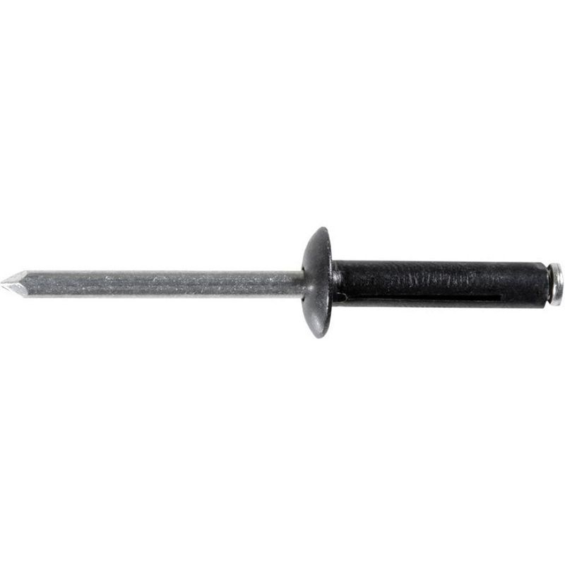 AP17121 Rivet, 3/16 in Dia x 5/64 to 15/64 in Grip Range, Aluminum Rivet/Mandrel, Black