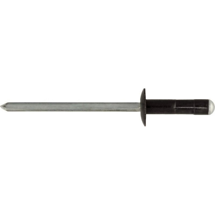 Auveco AP17615 Rivet, 1/8 in Dia x 5/16 to 3/8 in Grip Range, Aluminum Rivet/Steel Mandrel, Black