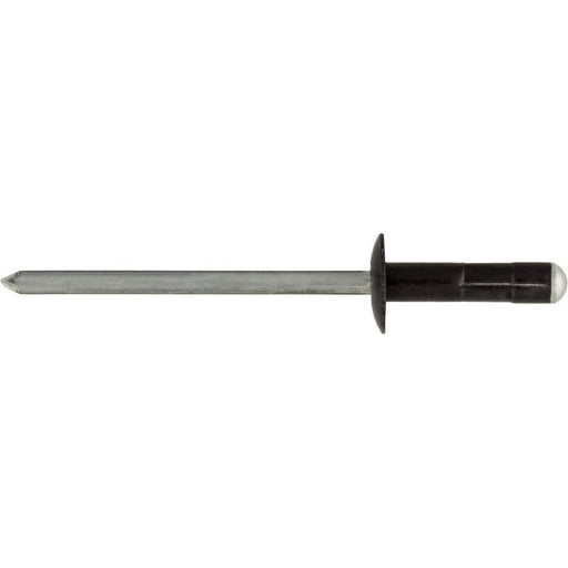 Auveco AP17615 Rivet, 1/8 in Dia x 5/16 to 3/8 in Grip Range, Aluminum Rivet/Steel Mandrel, Black