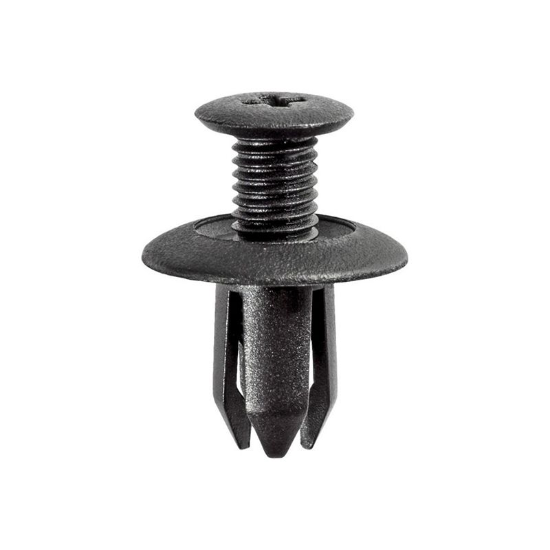 Auveco AP17632 Push-Type Screw-Type with Open End Type 1 Retainer, 18 mm Dia Head x 12 mm L Stem x 8