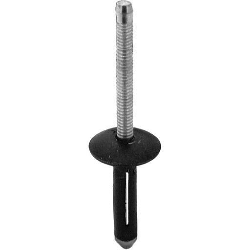 Auveco AP17639 Split-Type Rivet, 1/4 in Dia x 3/16 to 3/8 in Grip Range, Aluminum Rivet/Mandrel, Bla