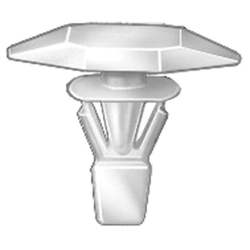 Auveco AP18033 Double Head Type 3 Weatherstrip Retainer, (1/4 x 21/32 in Dia Bottom) Head, Nylon, Wh