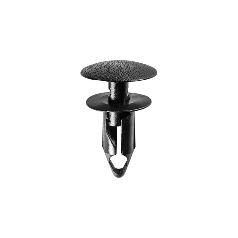 AP19615 Push-Type Closed End Retainer 20 mm Dia Head x 21 mm L Stem, Nylon, Black