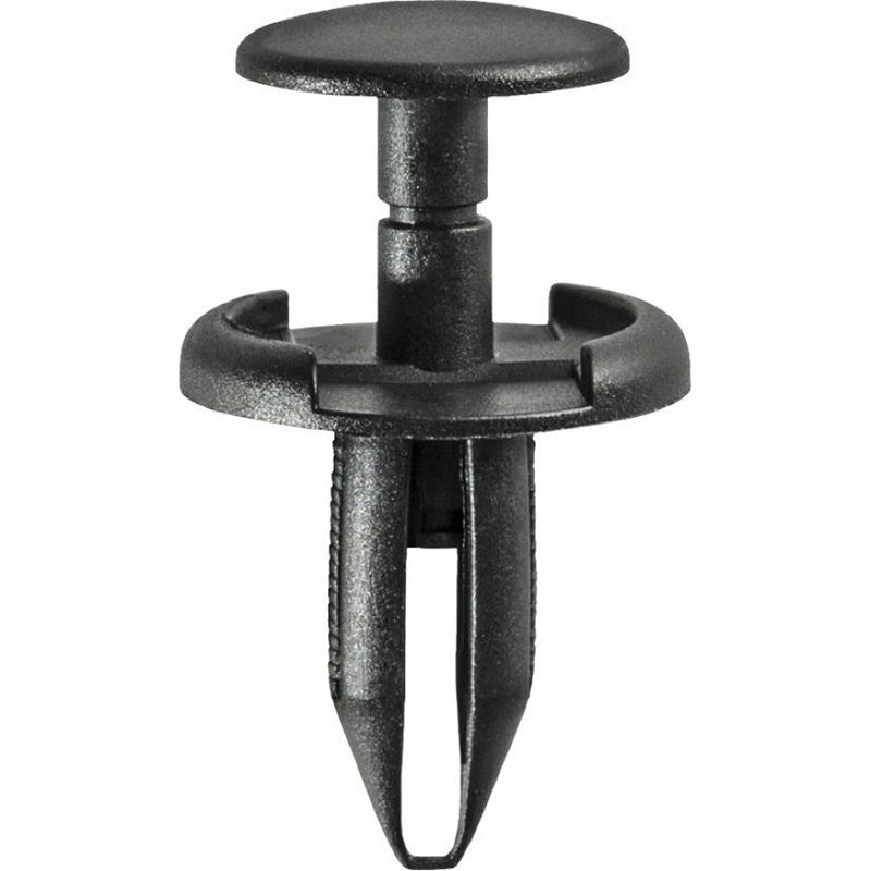 AP19639 Push-Type Closed End Retainer 17 mm Dia Head, Nylon, Black