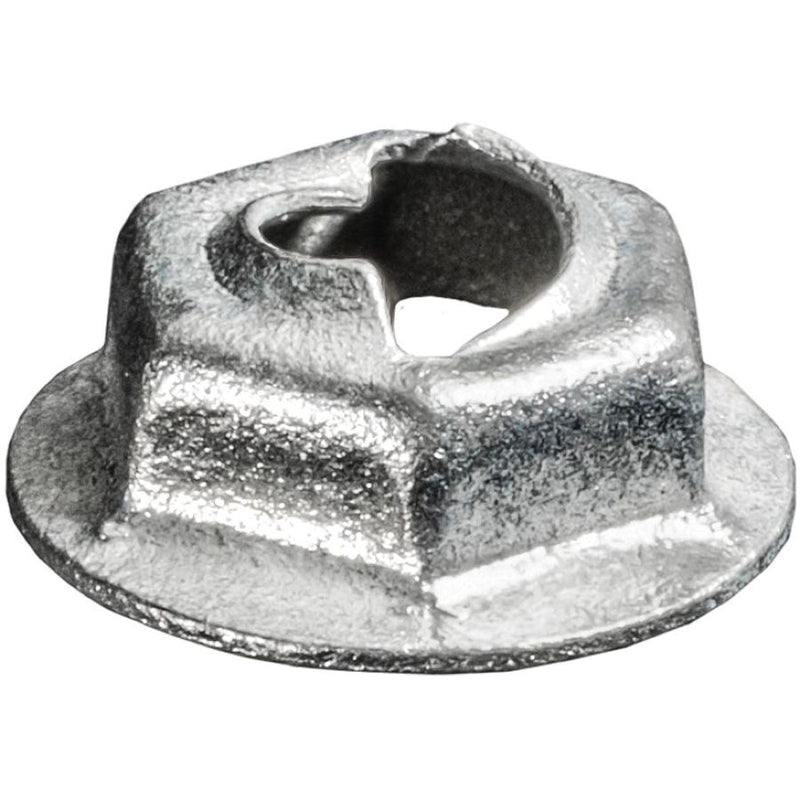 Auveco AP2897 Hex Washer Thread Cutting Nut, 1/4 in Stud x 1/4 in Across Flats, Zinc