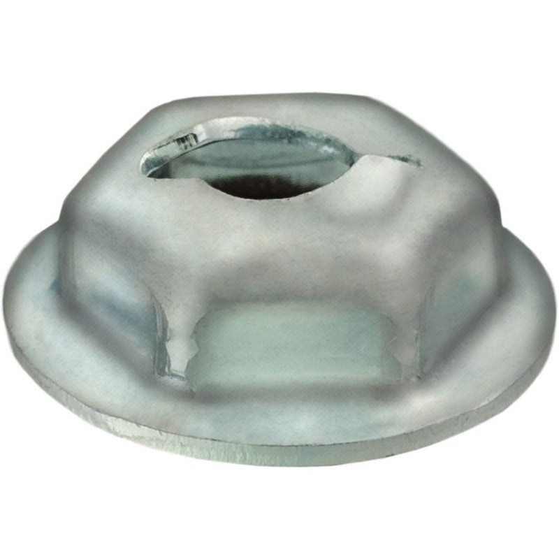 Auveco AP3403 Hex Washer Thread Cutting Nut, 1/8 in Stud x 5/16 in Across Flats, Zinc