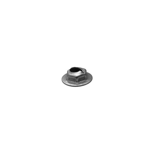 Auveco AP3405 Hex Washer Thread Cutting Nut, 1/4 in Stud x 7/16 in Across Flats, Zinc