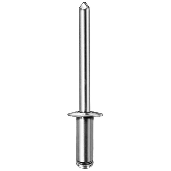 Auveco AP8311 Dome Head Blind Pan-L Rivet, 3/16 in Dia x 7/16 in L, Aluminum — Silver