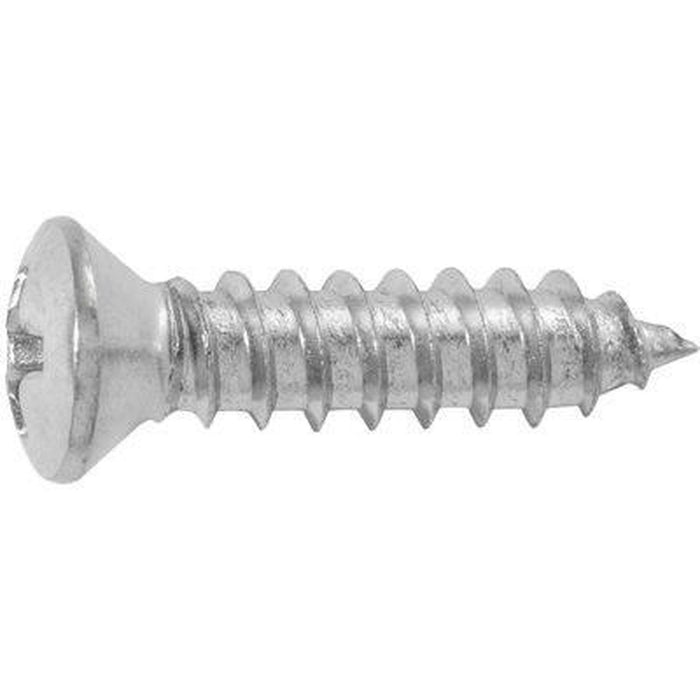 Auveco Phillips Oval Hd Tap Screw #8 Hd 10 X 3/4 Chrome — view 2