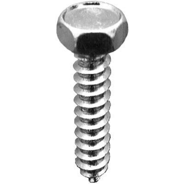 Auveco X 1 1/2 Indented Hex Head Tap Screw Zinc — view 2