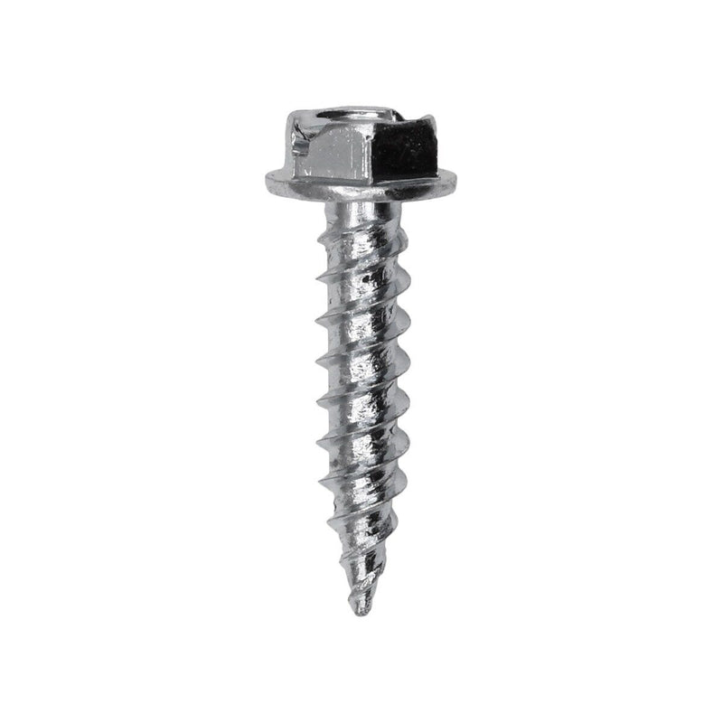8 X 3/4 Slotted Hex Washer Head Tap Screw Zinc