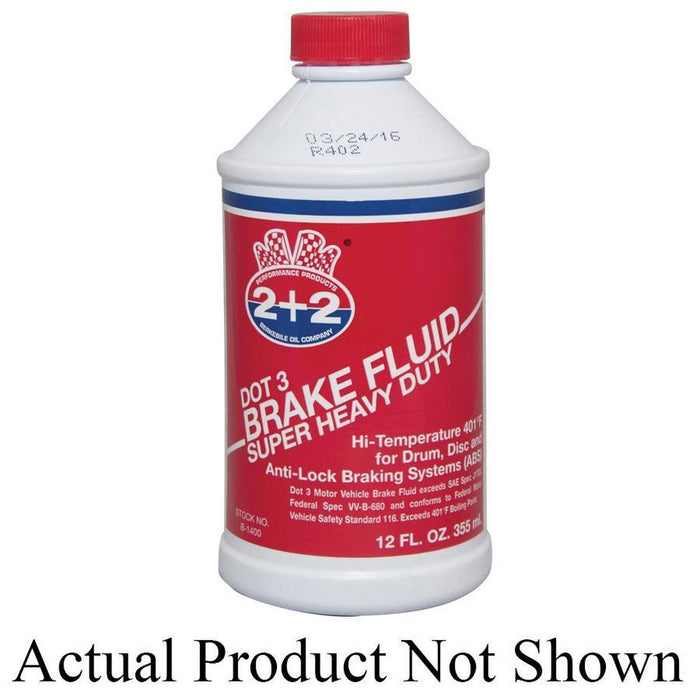 BERKEBILE OIL COMPANY 2+2 Dot 3 Brake Fluid, Amber, J1703 Sae, 32 Fl-Oz