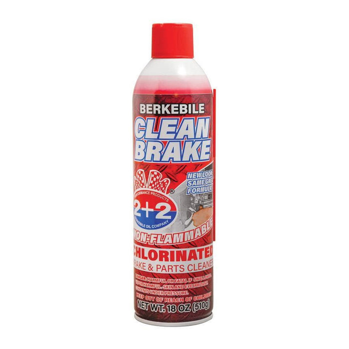 BERKEBILE OIL COMPANY 2+2 Clean Brake, 18 Oz, Composition: Perchloroethylene, Carbon Dioxide, Chlori