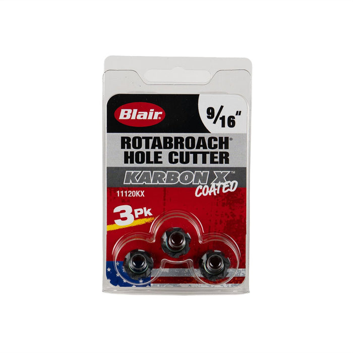 Blair Equipment 9/16" Karbon X Rotabroach Cutters - 3PK (11120KX)