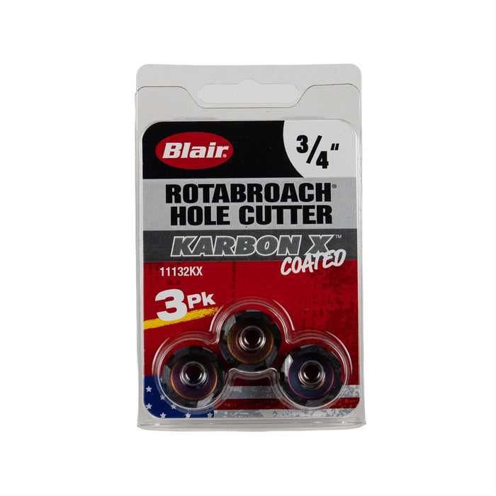 Blair Equipment 3/4" Karbon X Rotabroach Cutters - 3PK (11132KX)