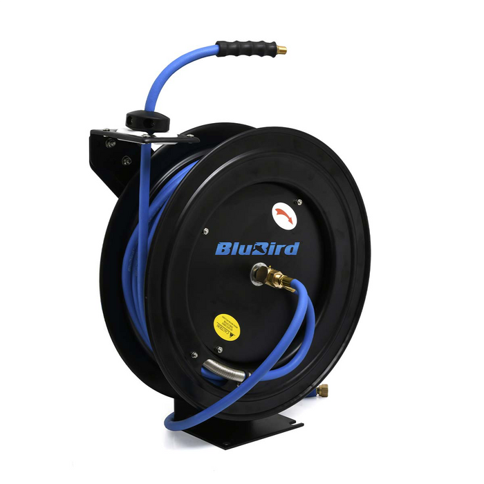 Blue Bird Air Hoses BluBird 3/8" x 50 Retractable Air Hose Reel - Black