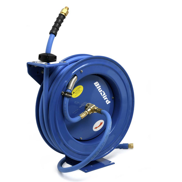Blue Bird Air Hoses BBRHD1250 18ga. Retractable Hose Reel with 1/2" X 50' Air Hose