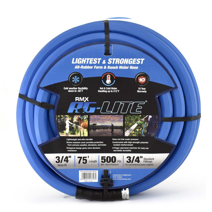 Blue Bird Air Hoses BSAL3475 3/4" x 75' Hot/Cold Water Rubber Garden Hose